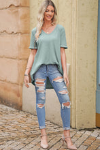 Load image into Gallery viewer, V-Neck Dropped Shoulder Tunic Top

