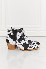 Load image into Gallery viewer, MMShoes Back At It Point Toe Bootie in Cow Print
