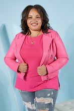 Load image into Gallery viewer, LA Atlantic City Vegan Leather Jacket in Hot Pink
