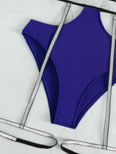 Load image into Gallery viewer, Glitter Cutout Spaghetti Strap One-Piece Swimsuit
