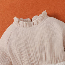 Load image into Gallery viewer, Baby Girl Frill Neck Spliced Lace Bodysuit Dress

