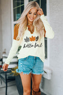 Simply Love HELLO FALL Graphic Raglan Sleeve Henley Top