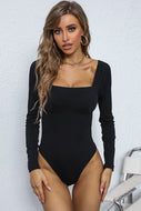 Square Neck Long Sleeve Bodysuit