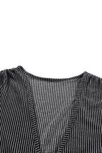 Load image into Gallery viewer, Pinstripe Deep V Ribbed Bodysuit
