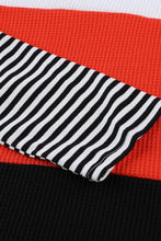 Load image into Gallery viewer, Contrast Striped Print Color Block Top
