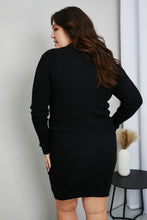 Load image into Gallery viewer, Sew In Love Full Size Johnny Collar Cropped Sweater and Knit Skirt Set
