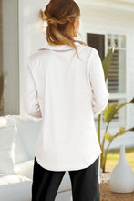 Load image into Gallery viewer, Lapel Collar Buttoned Puff Sleeve Shirt
