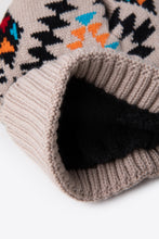 Load image into Gallery viewer, Geometric Pom-Pom Cuffed Beanie
