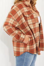 Load image into Gallery viewer, Haptics Pumpkin Pie Full Size Plaid Longline Shacket
