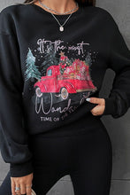 Load image into Gallery viewer, Christmas Graphic Round Neck Dropped Shoulder Sweatshirt
