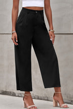 Load image into Gallery viewer, Pleated Detail Wide Leg Pants with Pockets

