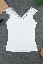 Load image into Gallery viewer, Spliced Lace V-Neck Top
