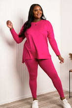 Load image into Gallery viewer, Zenana Ready to Relax Full Size Brushed Microfiber Loungewear Set in Magenta
