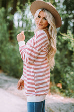 Load image into Gallery viewer, Striped Dropped Shoulder Longline Top
