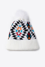 Load image into Gallery viewer, Geometric Pom-Pom Cuffed Beanie
