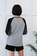 Load image into Gallery viewer, Doe &amp; Rae Small Town Full Size Run Waffle Knit Baseball Tee
