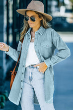 Load image into Gallery viewer, Corduroy Button Down Longline Shirt Jacket
