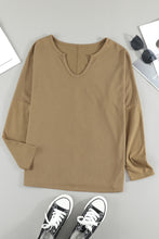 Load image into Gallery viewer, Notched Neck Dropped Shoulder Top
