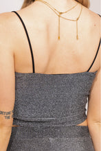 Load image into Gallery viewer, Final Touch Apparal Glitter V-Neck Cropped Cami
