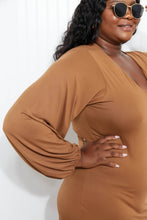 Load image into Gallery viewer, White Birch Stop at Soho Full Size Balloon Sleeve Dress
