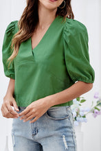 Load image into Gallery viewer, V Neck Puff Sleeve Top
