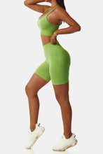 Load image into Gallery viewer, Crisscross Sports Bra and Biker Shorts Set

