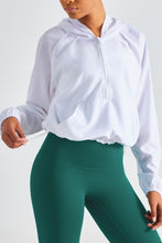 Load image into Gallery viewer, Half-Zip Hooded Sports Top
