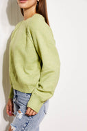 LIME Reverse Stitch Cropped Sweater by GeeGee DIBS OMG