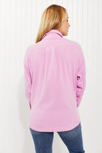 Load image into Gallery viewer, Zenana On the Lookout Elbow Patch Fleece Shacket in Mauve
