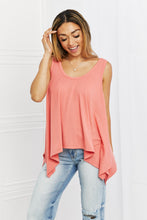 Load image into Gallery viewer, Zenana Feel The Sun Full Size Shark Bite Hem Top
