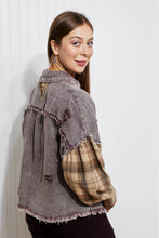 Load image into Gallery viewer, POL At Twilight Full Size Plaid Contrast Shacket
