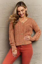 Load image into Gallery viewer, HEYSON Soft Focus Full Size Wash Cable Knit Cardigan
