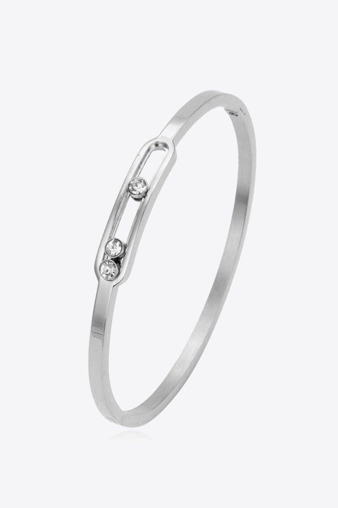 Rhinestone Movable Detail Cutout Bracelet