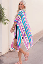Load image into Gallery viewer, Bright Striped Side Slit Cardigan
