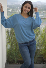 Load image into Gallery viewer, Long Sleeve Solid V Neck Thermal Top
