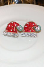Load image into Gallery viewer, Rhinestone Christmas Hat Earrings
