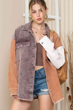 Load image into Gallery viewer, Color Block Collared Neck Jacket
