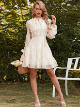 Load image into Gallery viewer, Ruffle Collar Tiered Mini Dress

