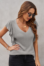 Load image into Gallery viewer, Cascading Ruffles Knit Tank Top
