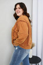 Load image into Gallery viewer, Sew In Love Full Size Exposed Seam Slit Sweatshirt
