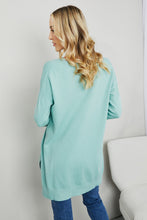 Load image into Gallery viewer, Zenana Sweater Weather Full Size Center Seam Tunic Sweater in Dusty Green

