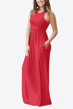 Load image into Gallery viewer, Round Neck Sleeveless Dress with Pockets
