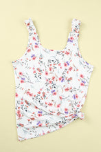 Load image into Gallery viewer, Floral Ribbed Knit Tank Top
