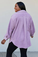 Load image into Gallery viewer, Heimish Full Size Button-Up Shirt Jacket in Purple

