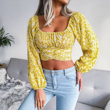 Load image into Gallery viewer, Ditsy Floral Crisscross Cropped Top
