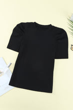Load image into Gallery viewer, Ribbed Puff Sleeve Knit Top
