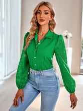 Load image into Gallery viewer, Grid Balloon Sleeve Shirt
