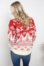 Load image into Gallery viewer, Haptics Full Size Christmas Fuzzy Dropped Shoulder Sweater
