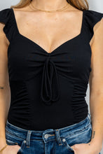 Load image into Gallery viewer, White Birch Full Size Ruched Ruffle Shoulder Top
