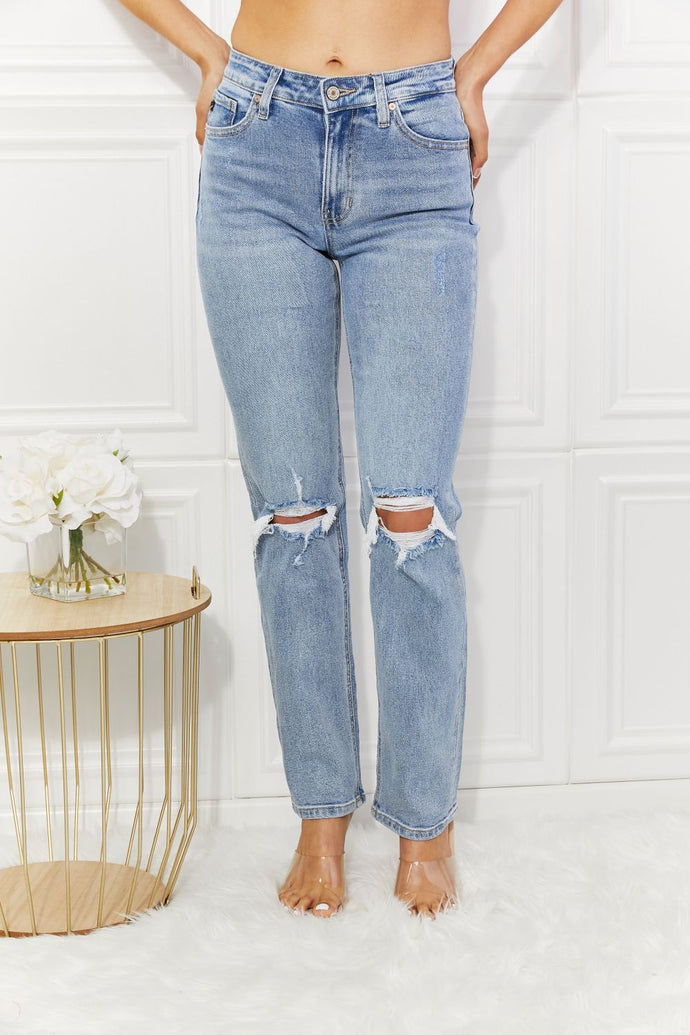 2591 Abby High Rise Slim Straight Jeans